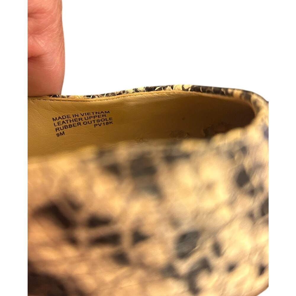 Michael Kors snakeskin-print slingback shoes, pointed toe and slingback strap 9 - Picture 7 of 8
